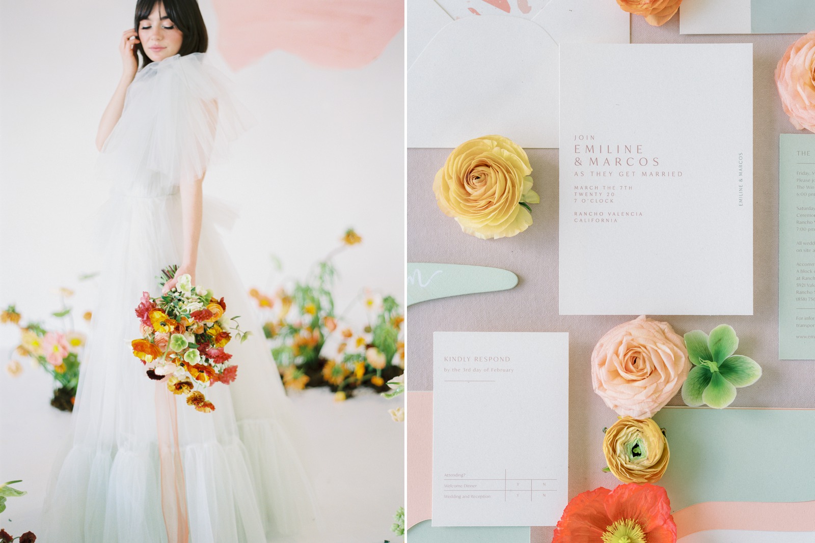 Bright and Vibrant Wedding Details