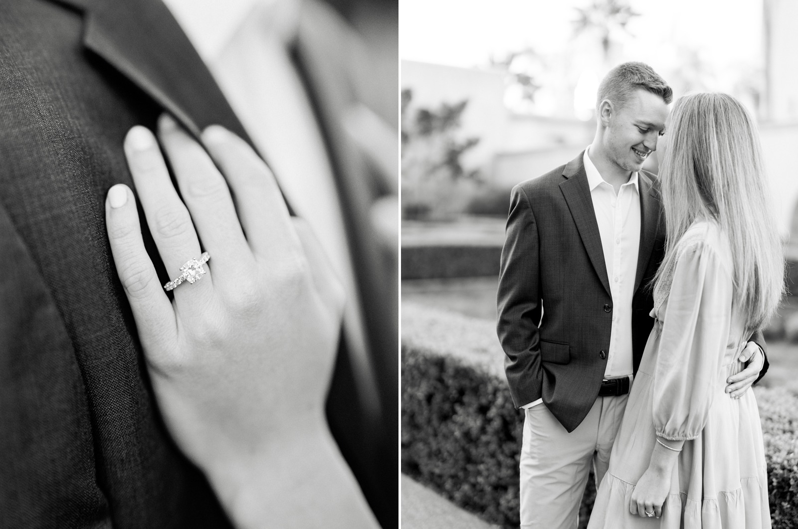 Black and White Engagement Session